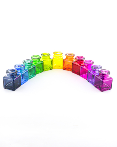 گلدان شیشه‌ای با فرم مکعبی L – شفاف، مدرن، مناسب گل خشک یا گیاهان ریشه در آب