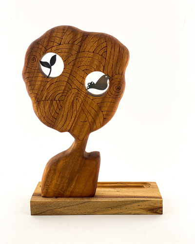 جاعودی چوبی دست‌ساز طرح فرشته | دکوری شیک همراه با طراحی کاربردی