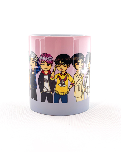 ماگ سرامیکی طرح شخصیت‌های کارتونی رنگارنگ