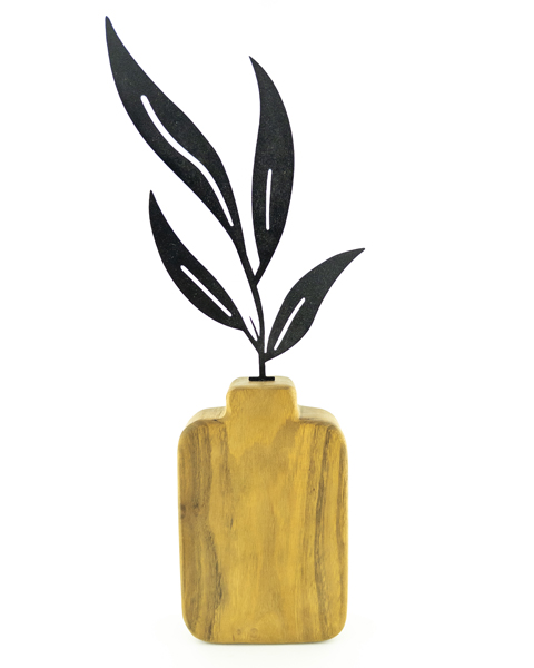 تندیس فلزی - گلدان برگ‌های گندمی برای دکوراسیون خاص