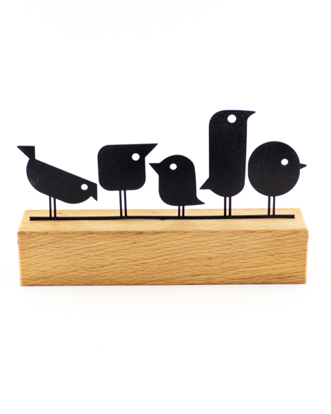 تندیس فلزی طرح پرنده با پایه چوبی راش گرجستان | نمادی خاص از پرندگان و مناسب برای تزئین دکوراسیون