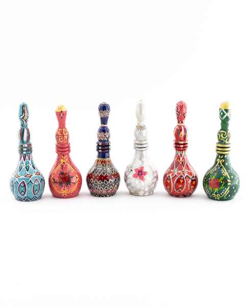 سرمه‌دان چوبی دست‌ساز با نقاشی سنتی