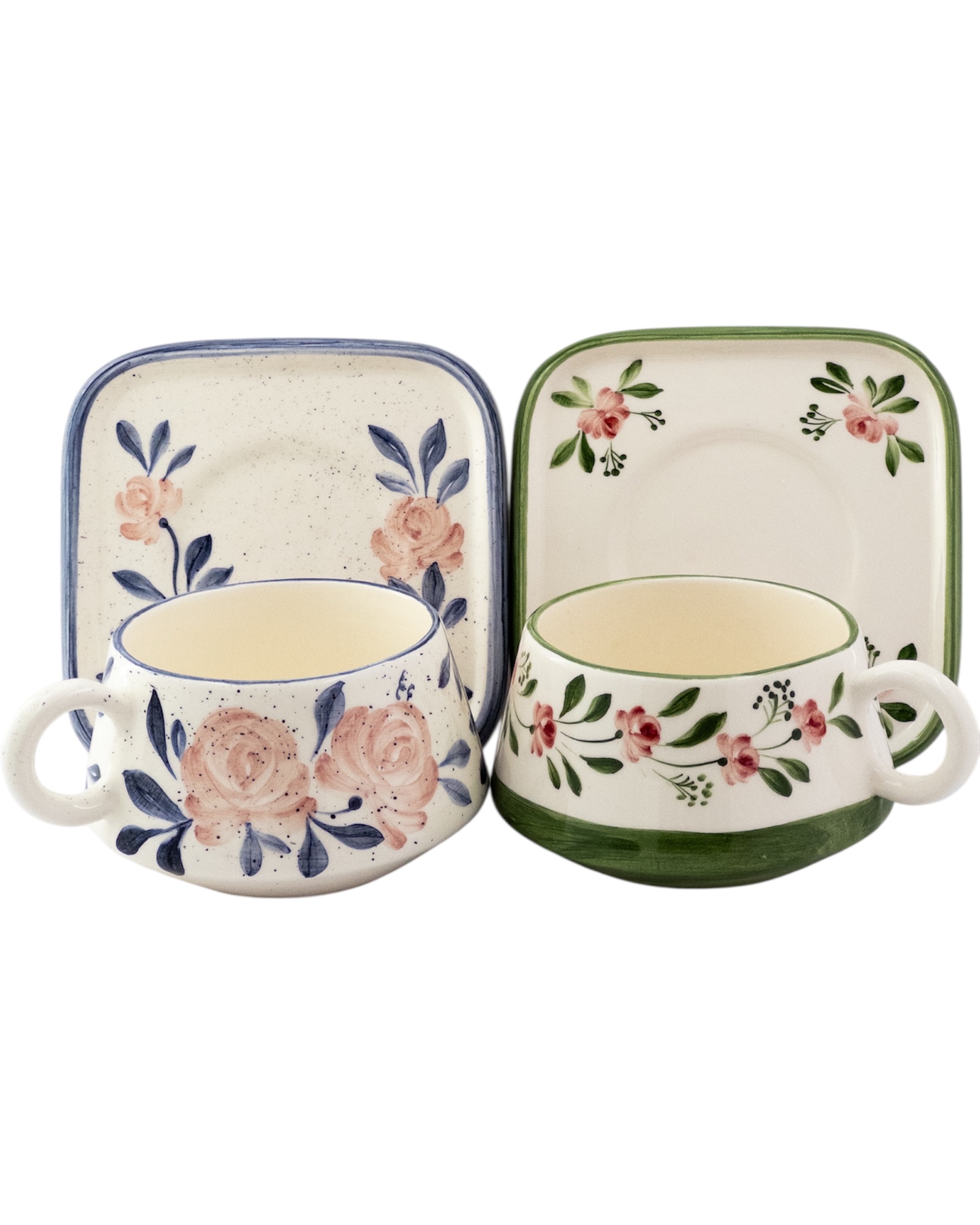 ست فنجان نعلبکی لته خوری | سرامیکی دستساز