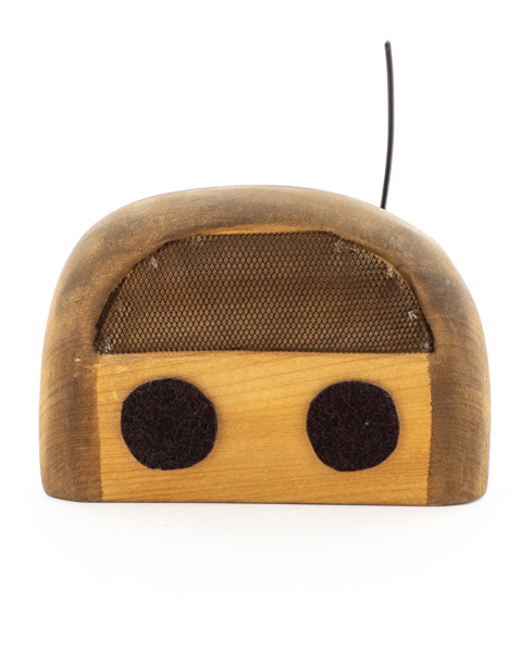 مجسمه چوبی رادیو کلاسیک دست‌ساز | دکوری نوستالژیک برای منزل و دفتر کار