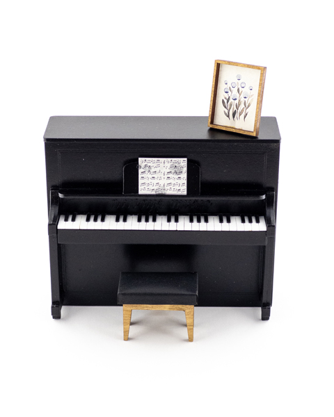 ماکت مینیاتوری چوبی ساز پیانو کلاسیک ایستاده | دکوری هنری و کلاسیک برای دوستداران موسیقی