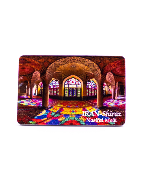 مگنت یخچالی با تصویر مسجد نصیرالملک شیراز | سوغات فرهنگی و دکور هنری نور و رنگ