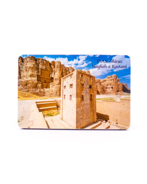 مگنت یخچالی طرح آرامگاه کعبه زرتشت در  نقش رستم | یادگاری تاریخی ایران