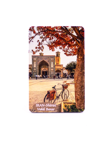 مگنت یخچالی با تصویر سردر بازار وکیل شیراز | سوغات فرهنگی و دکور شهری ایرانی