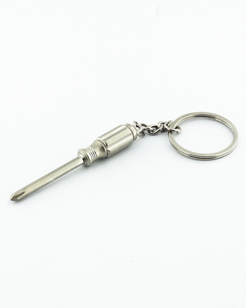 جاسوئیچی فلزی طرح ابزار پیچ‌گوشتی چارسو –خلاقانه و خاص مناسب هدیه برای آقایان و علاقه‌مندان به ابزار