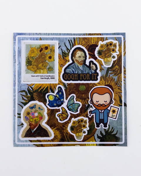 پک استیکر هنری ون‌گوگ – مجموعه‌ای تزئینی از نقاشی‌های کلاسیک با طراحی مدرن