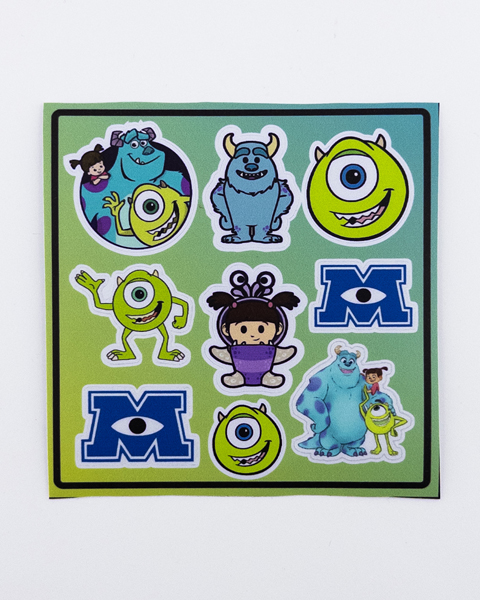 پک استیکر هیولاها – مجموعه برچسب شخصیت‌های محبوب از Monsters Inc و Monsters University