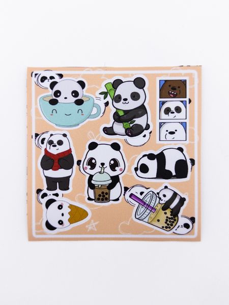 پک استیکر پاندا – برچسب فانتزی بامزه برای دفتر، لپ‌تاپ و هدیه