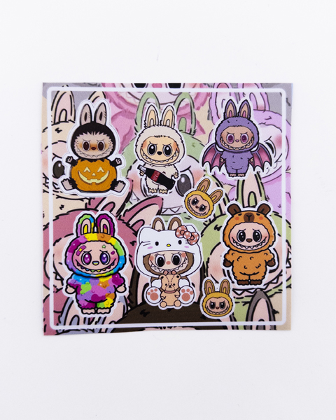 پک استیکر فانتزی لبوبو | مجموعه استیکرهای بامزه و رنگارنگ برای تزئین لپ‌تاپ، دفتر و لوازم شخصی