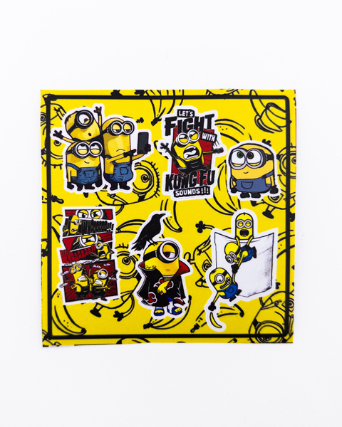 پک استیکر فانتزی مینیون | مجموعه استیکرهای بامزه و رنگی از شخصیت‌های مینیون برای تزئین لپ‌تاپ، دفتر و لوازم شخصی