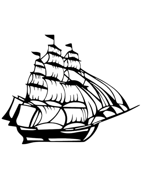 دیوارکوب فلزی طرح کشتی بادبان‌دار – دکور هنری و خاص دیوار