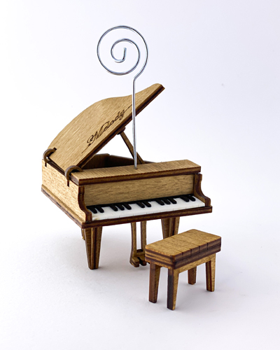 هولدر یادداشت طرح پیانو رویال با گیره فلزی – نگهدارنده‌ای شیک برای یادداشت‌های روزانه