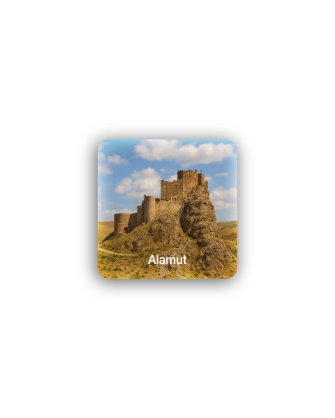 مگنت یخچال با تصویر قلعه دژ تاریخی الموت –یادگاری زیبا از شهر اصیل و فرهنگی قزوین