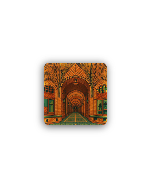 مگنت یخچالی چهارسوق قیصریه قزوین | قلب تاریخی کاروانسرای سعدالسلطنه