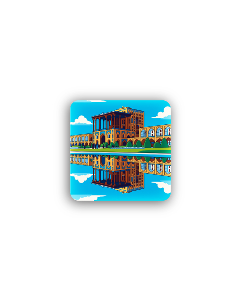 مگنت یخچالی عمارت عالی‌قاپو اصفهان | شاهکار معماری صفوی در نقش جهان