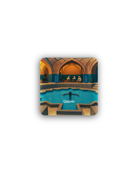 مگنت یخچالی حمام قجر قزوین | یادگار حمام تاریخی دوره قاجار