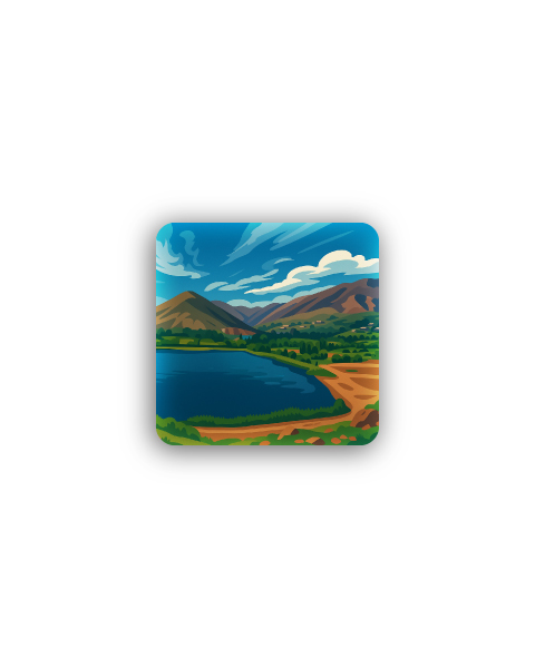 مگنت یخچالی طرح دریاچه اوان الموت قزوین