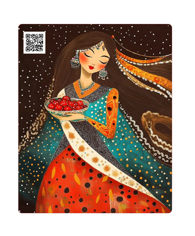 کارت پستال صوتی شب یلدا | همراه با فال حافظ صوتی و QR Code اختصاصی