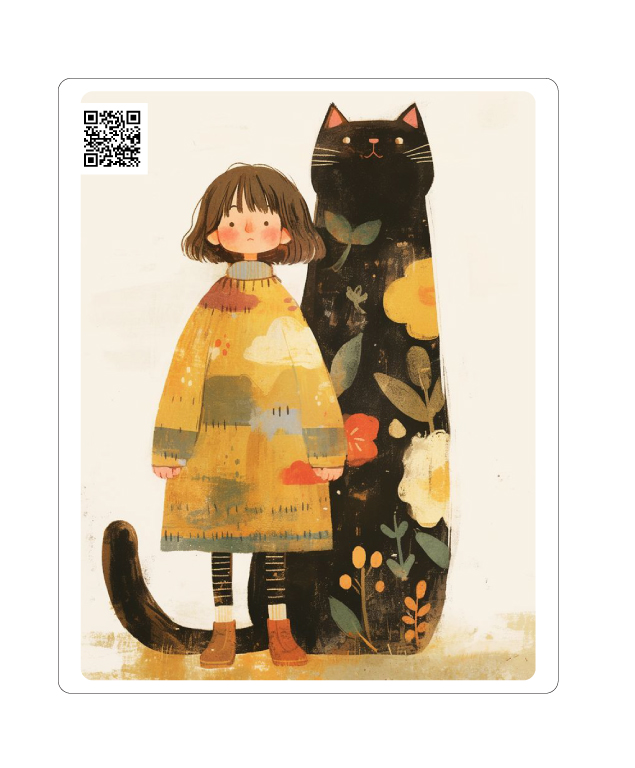 کارت پستال صوتی طرح گربه | هدیه‌ای خاص برای دختران عاشق گربه